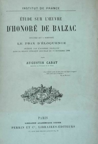 Cabat augustin étude - cabat,, sur