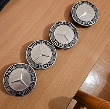 4 caches moyeux bleus original mercedes