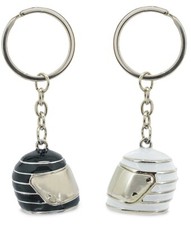 PORTE CLES casque de moto Blanc ou Noir 