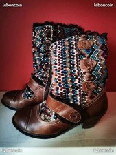 Bottines Bottes en Cuir et