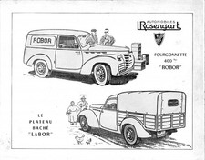 Catalogue brochure Rosengart S.I.O.P. 5 CV utilitaires Robor et Labor 1950 FR