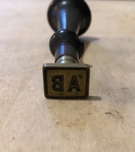 Cachet cire bois sceau - -,