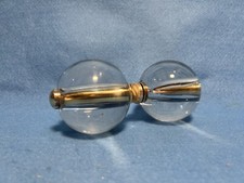 Ancienne poignée de porte 2 boules en verre