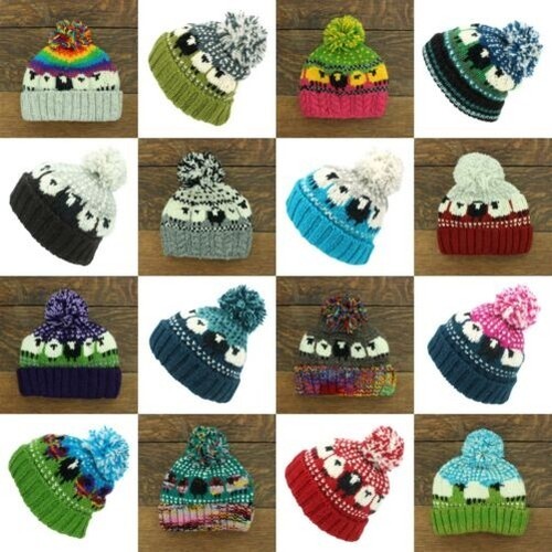 Laine bonnet pompon - laine, tricot
