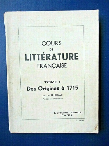1965 cours de littérature - -,