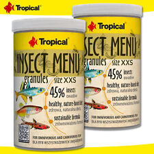 Tropical 2X 1000ML Insecte Menu Granulés XXS Pour Tous Les Poissons Carnivores