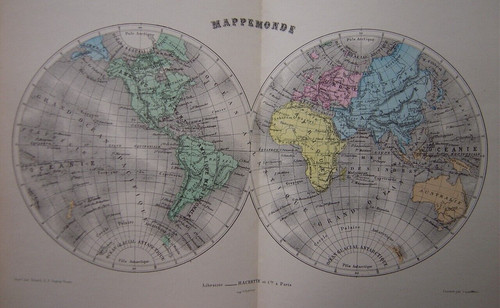 Carte mappemonde c1880 world - mappemonde,