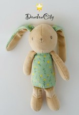 5242🌟Doudou Peluche Lapin Rabbit Laboratoire Klorane Beige Vert