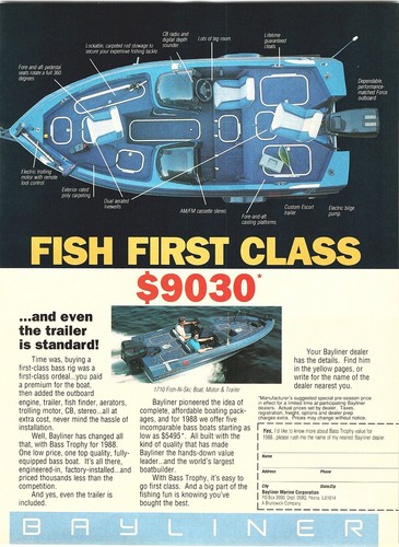 1988 bayliner bass trophy - bayliner,