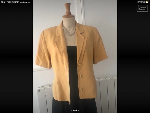 Zapa veste blazer - 38, beige
