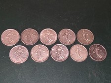 10 anciennes pièces en argent