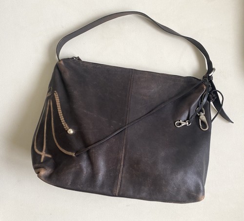 Rare sac cuir impression - cuir,