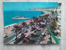 NICE Promenade des Anglais voitures anciennes vintage cars 1964 postcard 