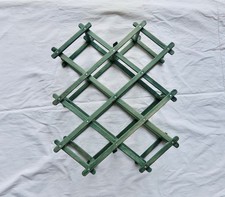 Range-bouteilles vintage modulable en bois vert