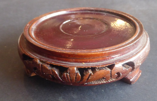 Socle bois vase chinois - en,