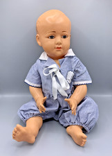 Baigneur Petitcollin Tête d’Aigle 60 cm – celluloïid ancien, yeux bleus, vintage