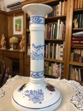 BOUGEOIR FAIENCE DE "GIEN" OISEAU BLEU