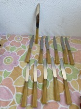12 Anciens Couteaux A Fromage Le Mirador Manche Bakélite Deco Table 