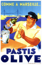 affiche poster pastis olive