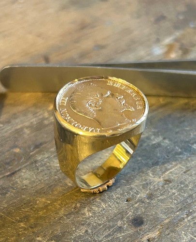 Bague pièce carats homme - pièce, or