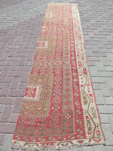Vintage turkish kilim runner - kilim,