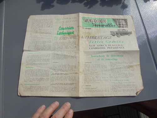 Ancien document ferodo - ancien, "ferodo"