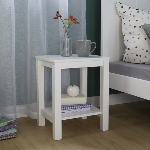 Table chevet blanc nuit - chevet,