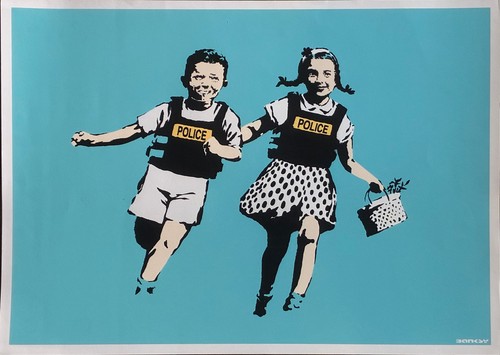 Banksy police kids wcp - banksy,