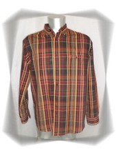 B - Chemise à Carreaux Marron Orange Jaune .... Gentleman Farmer T 4