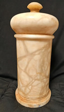 Ancien grand pot d'apothicaire- pharmacie en albatre signé parfait état