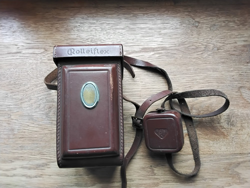 Etui cuir brun pour - , appareil