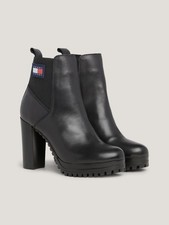 BOTTINES  EN CUIR À TALON