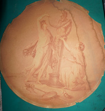 Francesco BARTOLOZZI 1728-1815 GRAVURE SEPIA XVIII° MYTHOLOGIE FEMME ITALIE ROME