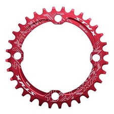 Plateau de vélo 32/34/36/38T BCD 104 en acier pour VTT 32T-Rouge Rouge