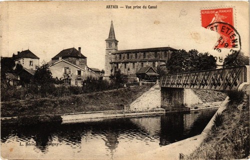 Cpa artaix vue - cpa, canal