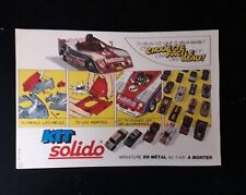 Publicité de presse / advertising - KIT SOLIDO VOITURES MINIATURES METAL  - 1978