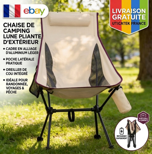 Chaise camping pliante lune - camping,