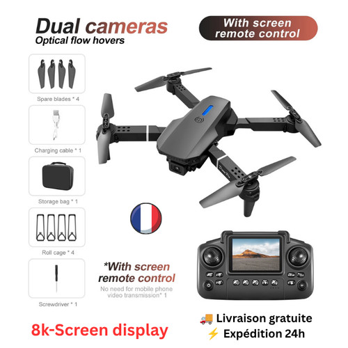 Drone e88 pliable gps double - drone,