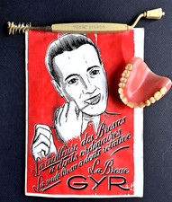 Rare CURIOSITE L' ancêtre de la brosse à dents électrique, "GYR",  à MANIVELLE !