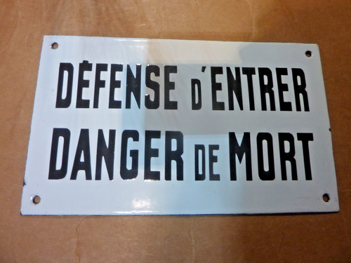 Ancienne plaque emaillee - plaque, "