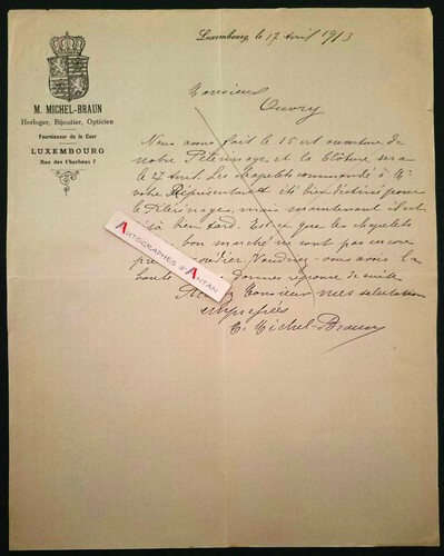 Luxembourg 1913 miche - luxembourg, m.