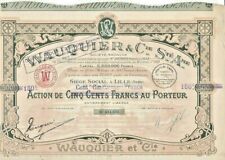 Action : WAUQUIER & Cie S A - Nord