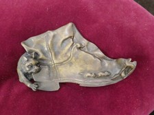 rare vide poche bronze art nouveau chat chassant souris,P 332g,L 16cm,H 10cm