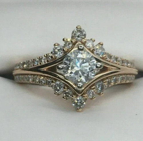 Vintage crown moissanite ring - crown,