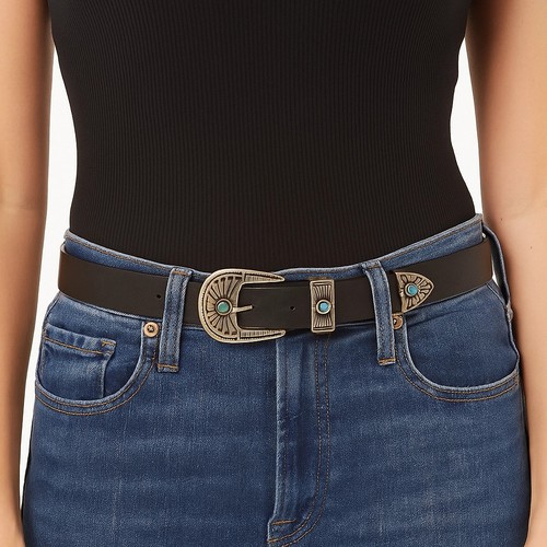 Ceinture femme cuir noir de - cuir,