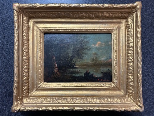 Ancien tableau xixe - xixe, signée