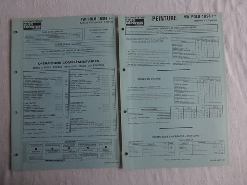 Fiche temps réparation vw - fiche,