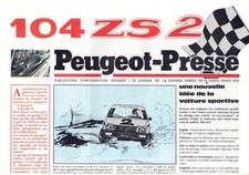 Catalogue brochure Peugeot 104