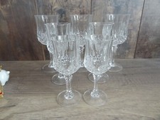 Lot de 7 verres en cristal 3 verres à eau et 2 à vin rouge et 2 à vin blanc 21