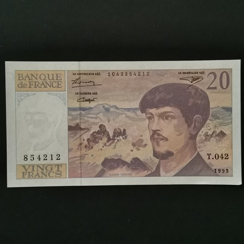 Billet francs debussy - billet, 20
